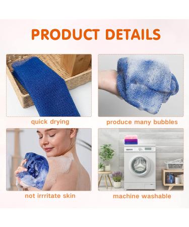 3 Pcs African Exfoliating Net African Net Sponge 80x30cm Long African Shower Sponge Body Sponge Exfoliating Sponge for Men and Women Deep Cleaning(Purple Pink Blue) - Buy Online on GoSupps.com