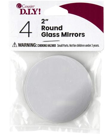 Cousin DIY Mirror 4 Piece Round Glass Set  2 inch Diameter