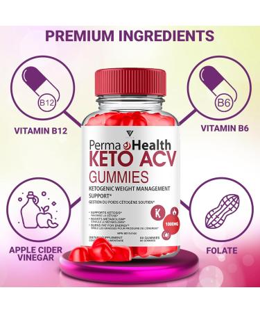 (2 Pack) Perma Health Gummies PermaHealth Keto ACV Gummies Perma Health Apple Cider Vinegar Weight Management Support Supplement Perma Health Canada Max Strength Health Gummy Formula (120 Gummies) - Buy Online on GoSupps.com