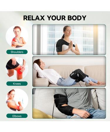 Snailax Heated Knee Massager - Pain Relief 3 Heat Levels & Vibration Modes Arthritis Knee Wrap Leg Massager (Not Cordless - Buy Online on GoSupps.com