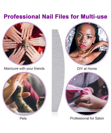 12pcs Nail File 100/180 Grit Double Sided | Professional Manicure Tools for Acrylic & Natural Nails | White Color | Nail Files & Buffers for Home and Salon - Buy Online on GoSupps.com
