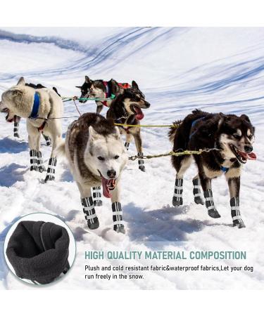 Ohcozzy Waterproof Zippered Dog Shoes XL Black - Reflective Straps, Anti-Slip Rubber Sole - 4 Pcs for Small, Medium, Large Dogs - Buy Online on GoSupps.com