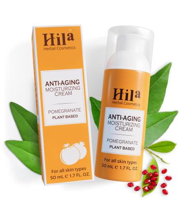 Anti Aging Moisturizing cream - Pomegranate plant based - Vitamin E C & A Anti Aging Cream - Skin Firming & Tightening Face Moisturizer - 50ml