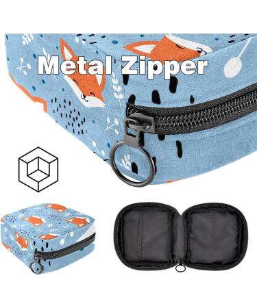 Cute Orange Fox Women's Binding Bags | Tampon Storage & Zip Pockets | Stylish Menstrual Tote - Multi05 - Buy Online on GoSupps.com