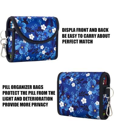 Weekly Travel Pill Organizer Case - 7-Day AM PM Medication Reminder with Neoprene Carrying Case - 4 Times a Day Compartments for Easy International Use - Buy Online on GoSupps.com