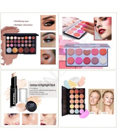 MKNZOME Professional Makeup Set with Travel Bag - Birthday Xmas Gift for Women/Girls #3 - Buy Online on GoSupps.com