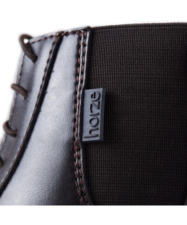 Horze Kilkenny Kids' Unisex Equestrian Synthetic Leather Zip-Up Paddock Boots - Brown 12.5 - Buy Online on GoSupps.com