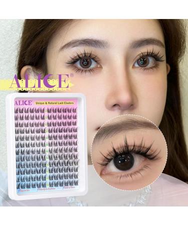 ALICE Natural Lash Clusters DIY Eyelash Extensions 9-11mm Short C Curl Individual Lashes Wispy Anime Lash Extensions Handmade Manga Eyelash Clusters 144 Pcs U22 - Buy Online on GoSupps.com