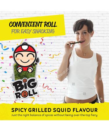Tao Kae Noi Crispy Seaweed Snack Roll | Spicy Tempura Grilled Squid Nori Sheets | Healthy Nori Chips for Kids and Adults | 6 Pack 3g Bags | Spicy Grilled Squid Flavour - Buy Online on GoSupps.com