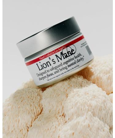 Lion's Mane Mushroom Capsules | 100% Fruiting Body Extract | Supports Focus & Mental Clarity | Natural Brain Health Supplement | Made in Los Angeles - Buy Online on GoSupps.com