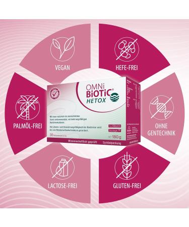 Omni Biotic Hetox | 7 Portions (42g) | 9 Bacterial Strains | 15 Billion CFUs Daily | Vegan Gluten-Free & Lactose-Free Powder for Daily Health Support - Buy Online on GoSupps.com