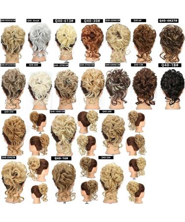 Hair Bun Hairpiece for Women Messy Bun Hair Piece for Women Tousled Updo Hair Bun Extensions Synthetic Elastic Band Hair Chignon Wavy Curly Ponytail Hairpieces for Daily Wear Hair Chignons(Q40 60) - Buy Online on GoSupps.com