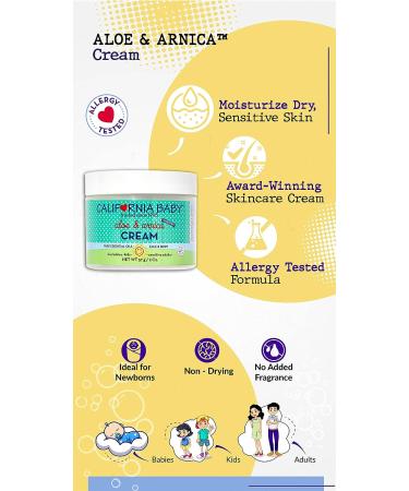 California Baby Aloe Vera Cream 2 oz - Soothing and Hydrating Formula - Buy Online on GoSupps.com
