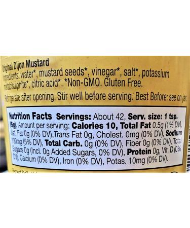 Bornier French Original Dijon Mustard 14.8oz - 2 Pack - Buy Online on GoSupps.com