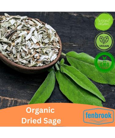 Certified Organic 50g Dried Sage by Fenbrook Organic - Shop Now - Buy Online on GoSupps.com