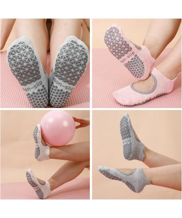 Utensilsto 3 Pair Yoga Socks for Women - Anti-Slip Pilates Barre Ballet & Fitness Slipproof Barefoot Socks - Buy Online on GoSupps.com