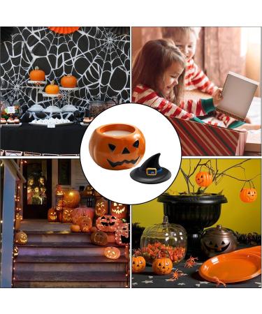 Pumpkin Scented Candles - Creative Red Witch Hat Natural Soy Wax Aromatherapy for Halloween Home Decor & Party - Buy Online on GoSupps.com