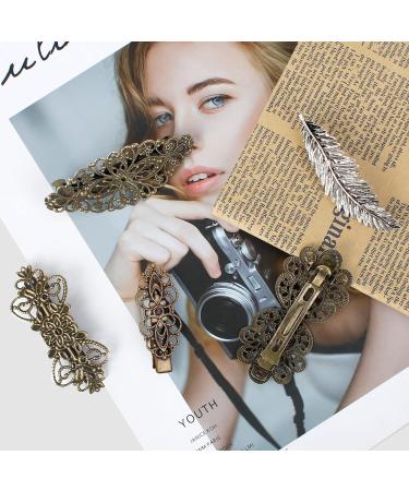 French Vintage Hair Clips - 8 Piece Retro Metal Hair Accessories for Women & Girls - Buy Online on GoSupps.com