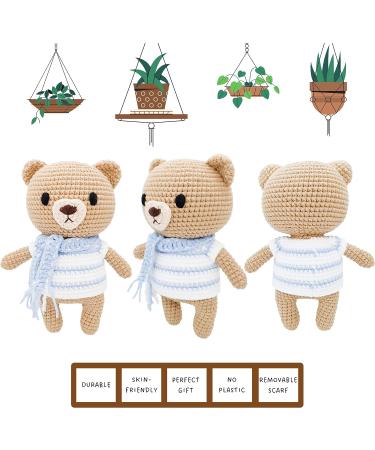 FRILY Crochet Bear - Small Knitted Amigurumi Toy for Kids and Adults - Handmade 7.5 Blue Stuffed Animal - Buy Online on GoSupps.com