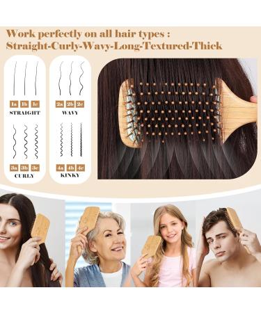 Eco-Friendly Bamboo Paddle Hairbrush for All Hair Types - Green - Buy Online on GoSupps.com
