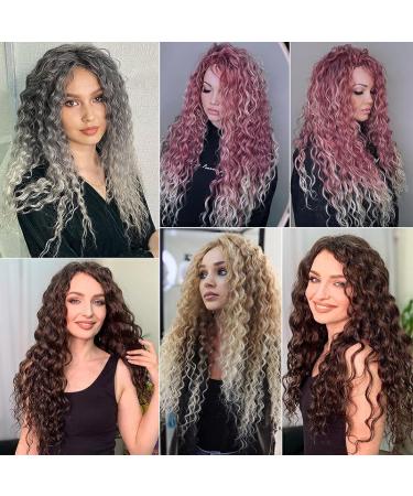 Buy Afro Gradient Blonde Water Wave Crochet Braid - Wigskopf Frame Hair Extensions (24 inch 6 PCS) for Women - International Shipping Available - Buy Online on GoSupps.com