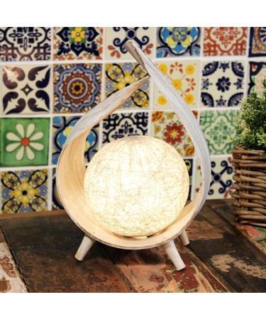 Ancient Wisdom Natural Coconut Lamp | Whitewash Wraparound Indoor Lighting | Colorful nico Design - Buy Online on GoSupps.com