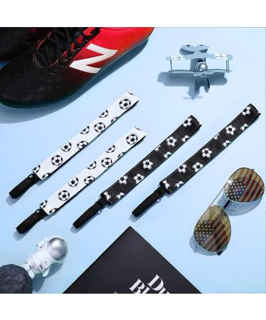 4-Piece Non-slip Soccer Headband Set for Girls - Adjustable Football Hairband in White & Black - Buy Online on GoSupps.com