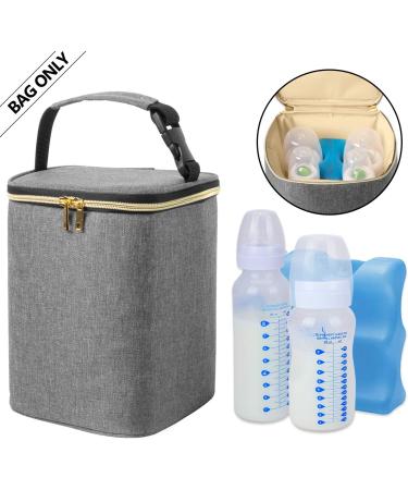 Teamoy Breastmilk Cooler Bag for 4 Large Bottles, Nursing Mom Back to Work (Gray) - Buy Online on GoSupps.com