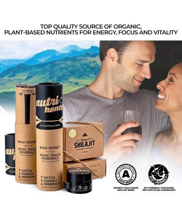 Shilajit Honey Sticks - Gold Grade Shilajit Resin & Raw Honey Blend - 7 Sticks for Energy & Immune Support - Buy Online on GoSupps.com