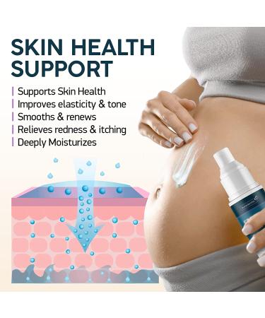 Stretch Mark Cream - Maternity Skin Care with Collagen, Jojoba, and Olive Oil - Prevents and Fades Stretch Marks - Hydrating Belly Lotion for Pregnant Women - 4 oz - Buy Online on GoSupps.com