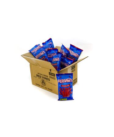 Red Vines Licorice Twists, Original Red Flavor, Soft & Chewy Candy, 4 Ounce (Pack of 24)