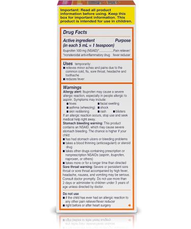 Children's Motrin Oral Suspension - 4 Oz - Ibuprofen Pain Relief - Buy Online on GoSupps.com