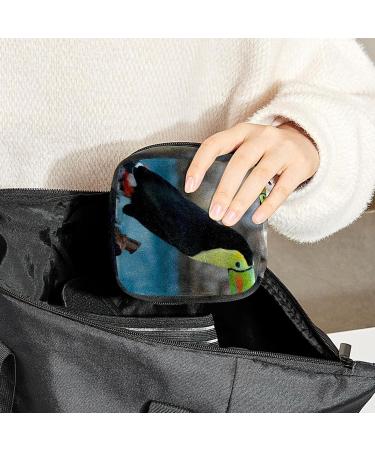 GIAPB Period Bag - Parrot Bird Print Storage & Travel Makeup Pouch | Color977 - Buy Online on GoSupps.com