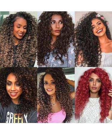 Gogo Curl Crochet Hair 12 Inch 7 Packs Short Burgundy Curly for Black Women - Water Wave Deep Wave Beach Curl Synthetic Hair Extensions - Buy Online on GoSupps.com
