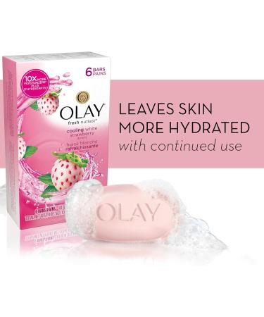 Olay Fresh Outlast Beauty Bar Cooling White Strawberry/Mint - 24 Oz Total - Buy Online on GoSupps.com