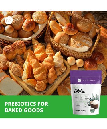 Kate Naturals Inulin Powder Organic from Blue Agave (8oz) Soluble Prebiotic Fiber for Coffee Yogurt & Smoothies 8 Ounce (Pack of 1) - Buy Online on GoSupps.com