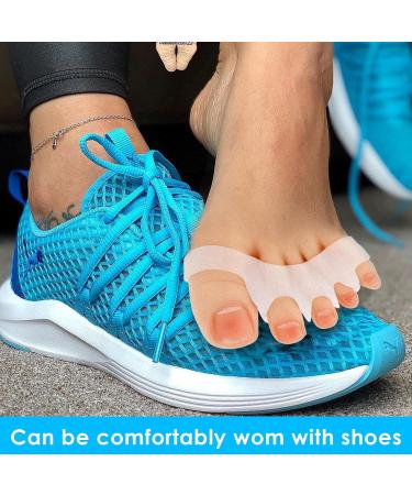 Toe Separators - 4 PCS Silicone Toe Straightener & Bunion Corrector Kit | Soft Pedicure Spacers for Men & Women | Yoga Toes & Hammer Toe Relief - Buy Online on GoSupps.com