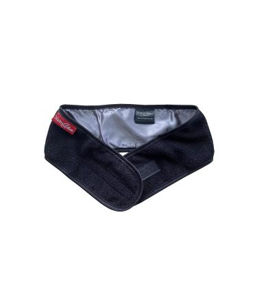 Marley Autumn Black Satin Spa Wrap Headband for Women - Adjustable & Extended Length - Buy Online on GoSupps.com