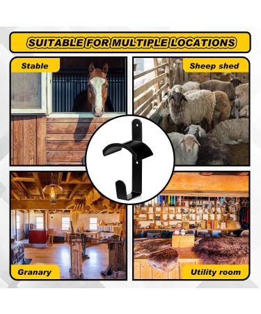 Hicarer 2 Black Horse Bridles with Hooks & Bracket - Stable Storage Solution for Racing & Daily Needs - Buy Online on GoSupps.com