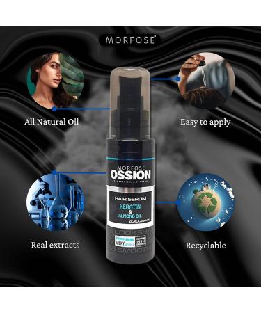Morfose Hair Serum 75ml | Keratin & Almond Oil for Shine Nourishment & Frizz Control | Heat Protection - Buy Internationally - Buy Online on GoSupps.com
