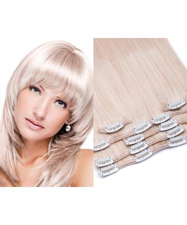 100% Real Hair Clip In Extensions Set - 7 Pieces 70g 45cm Light Blonde No. 613 - International Shipping - Buy Online on GoSupps.com
