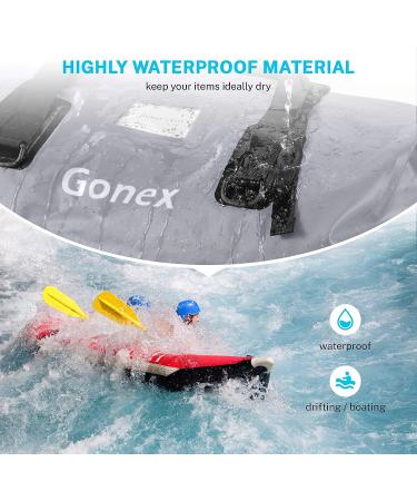 Gonex 60L 80L Extra Large Waterproof Duffle Travel Dry Duffel Bag Heavy Duty Bag with Durable Straps & Handles for Kayaking Paddleboarding Boating Rafting Fishing Gray 80L - Buy Online on GoSupps.com