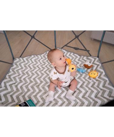 Minnebaby Hexagon Playpen Mat - Compatible with hiccapop & Regalo Playards | Non-Slip & Portable Pad for Comfortable Playtime - Buy Online on GoSupps.com