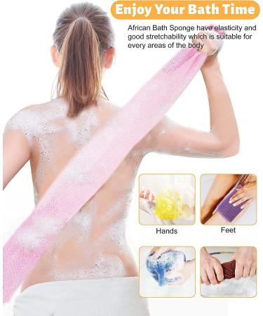 African Exfoliating Net Sponge Set - 5 Pieces with Storage Bag - Buy Online on GoSupps.com