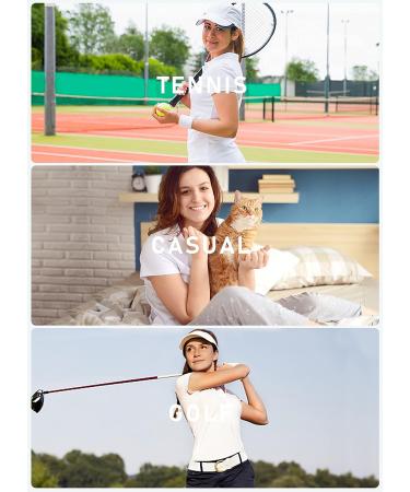 JINSHI Women's Golf Polo Shirt UPF50+ V-Neck Collared Short Sleeve Sport Top - Deep Purple Large - Buy Online on GoSupps.com