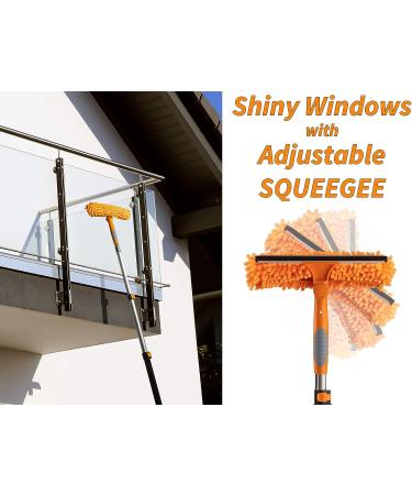 Window Washing Kit with 20+ Foot Reach | Telescopic Extension Pole, Squeegee, and Cleaner | Indoor/Outdoor Window Cleaning Equipment - Buy Online on GoSupps.com