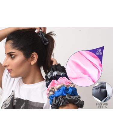 Langhorn Silk Scrunchies - 100% Pure Silk 22MM Charmeuse Hair Scrunchy for Women & Girls - Comfortable, Soft Hair Ties - Mulberry Silk Hair Accessories (Coffee) - Buy Online on GoSupps.com