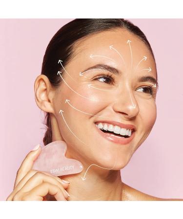 ESW Beauty Hibiscus White Tea Rose Quartz Gua Sha - Revitalize Your Skin Naturally | Shop Internationally - Buy Online on GoSupps.com