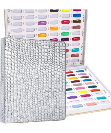 BNG Nail Display Book - 120 Color Professional Gel Polish Card in Silver Leather Book | Nail Salon Design & Art Display | 120 Pcs False Nails Tips - Buy Online on GoSupps.com