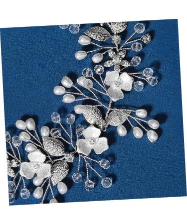 ifundom crystal pearl headband wedding photo props fashion hairband womens hair accessories pearl hair hoops womens headband Wedding Hair Vine hair pearls Miss flower head artificial alloy - Buy Online on GoSupps.com